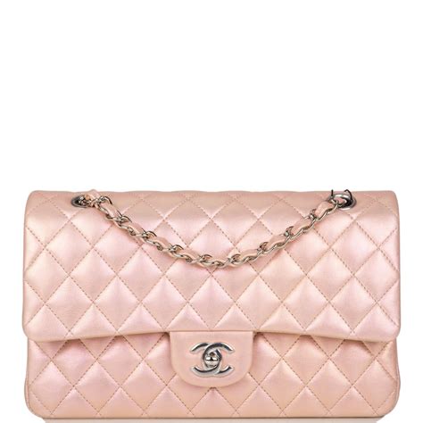 chanel iridescent bag pink|Chanel flap bags.